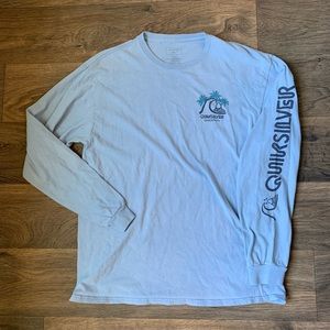 Quiksilver Size L Blue Long Sleeve